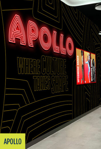 Apollo signage mockup.